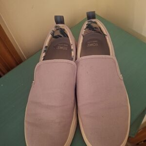 TOMS Ladies Light Gray Trvl Lite Slip-On Sneakers